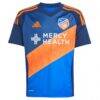 FC Cincinnati adidas Youth 2025 Orange and Blue Legacy Kit Replica Jersey - Blue - Detail View