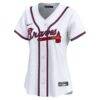 Atlanta Braves Nike Women's Home Limited Custom Jersey - White - Back View