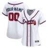 Atlanta Braves Nike Women's Home Limited Custom Jersey - White - Front View