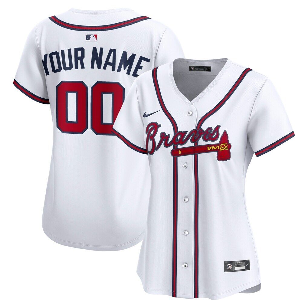 Atlanta Braves Nike Women’s Home Limited Custom Jersey
