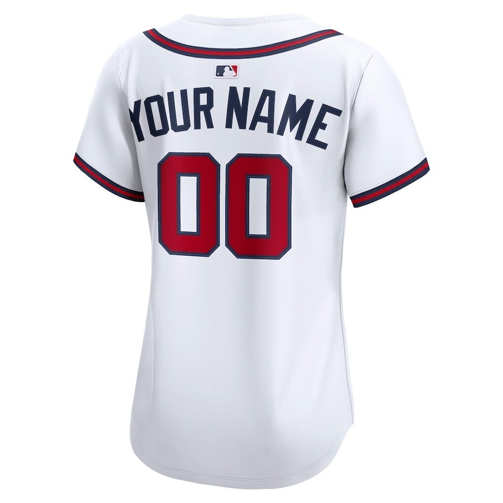 Atlanta Braves Nike Women’s Home Limited Custom Jersey