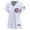 Chicago Cubs Nike Women's Home Limited Custom Jersey - White - Side View