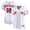 Cincinnati Reds Nike Women's Home Limited Custom Jersey - White - Front View