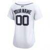 Detroit Tigers Nike Women's Home Limited Custom Jersey - White - Detail View