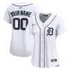 Detroit Tigers Nike Women's Home Limited Custom Jersey - White - Front View