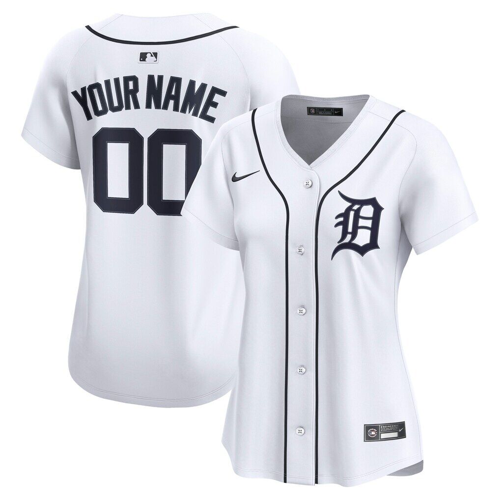 Detroit Tigers Nike Women’s Home Limited Custom Jersey