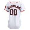 Houston Astros Nike Women's Home Limited Custom Jersey - White - Detail View