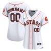Houston Astros Nike Women's Home Limited Custom Jersey - White - Front View