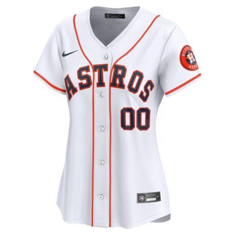 Houston Astros Nike Women's Home Limited Custom Jersey - White - Side View