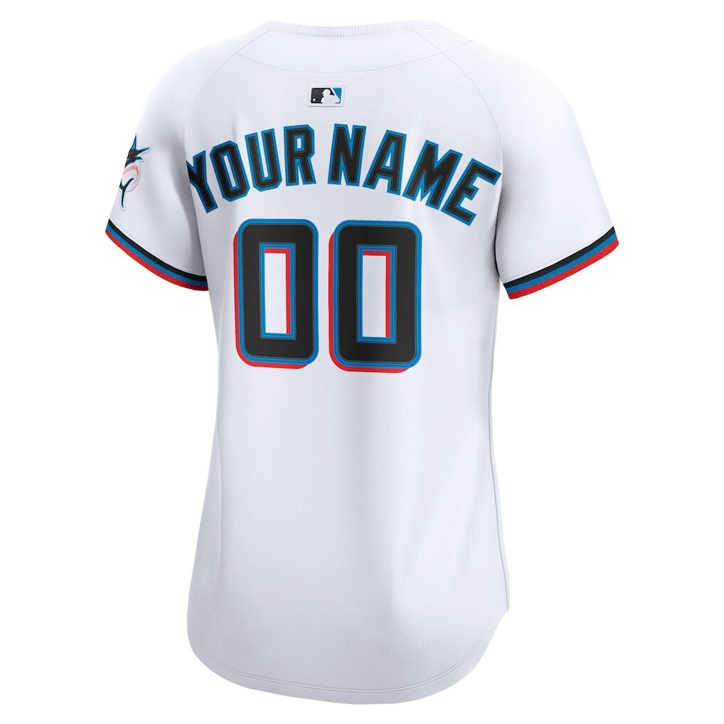 Miami Marlins Nike Women's Home Limited Custom Jersey