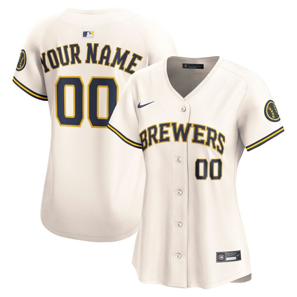 Milwaukee Brewers Nike Women's Home Limited Custom Jersey