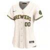 Milwaukee Brewers Nike Women's Home Limited Custom Jersey - Cream - Side View