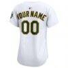 Athletics Nike Women's Home Limited Custom Jersey - White - Detail View