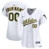 Athletics Nike Women's Home Limited Custom Jersey - White - Front View