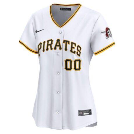 Pittsburgh Pirates Nike Women's Home Limited Custom Jersey - White - Front View