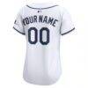 Tampa Bay Rays Nike Women's Home Limited Custom Jersey - White - Detail View
