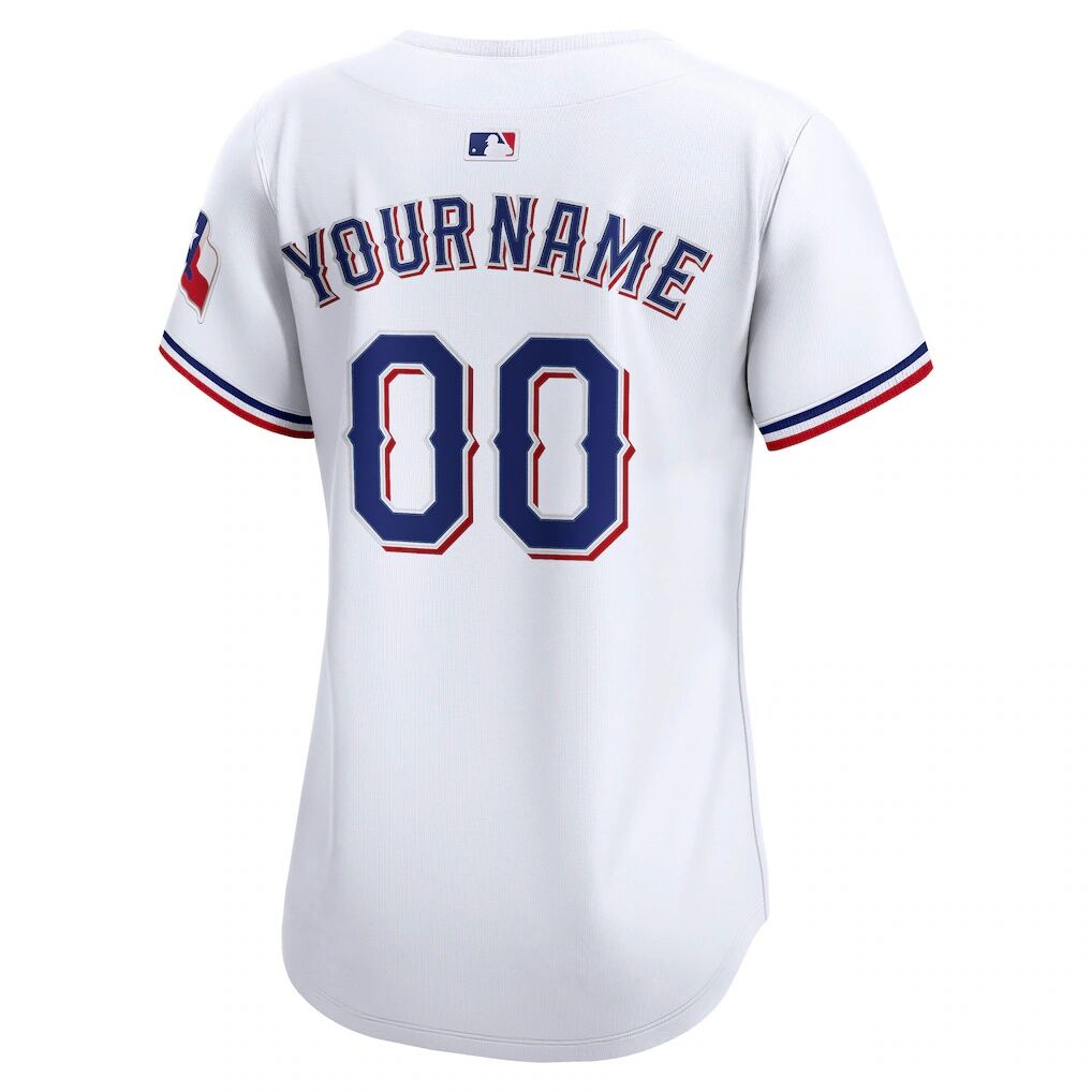 Texas Rangers Nike Women’s Home Limited Custom Jersey