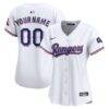 Texas Rangers Nike Women's Home Limited Custom Jersey - White - Front View
