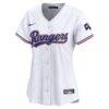 Texas Rangers Nike Women's Home Limited Custom Jersey - White - Side View