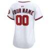 Washington Nationals Nike Women's Home Limited Custom Jersey - White - Detail View