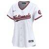 Washington Nationals Nike Women's Home Limited Custom Jersey - White - Side View
