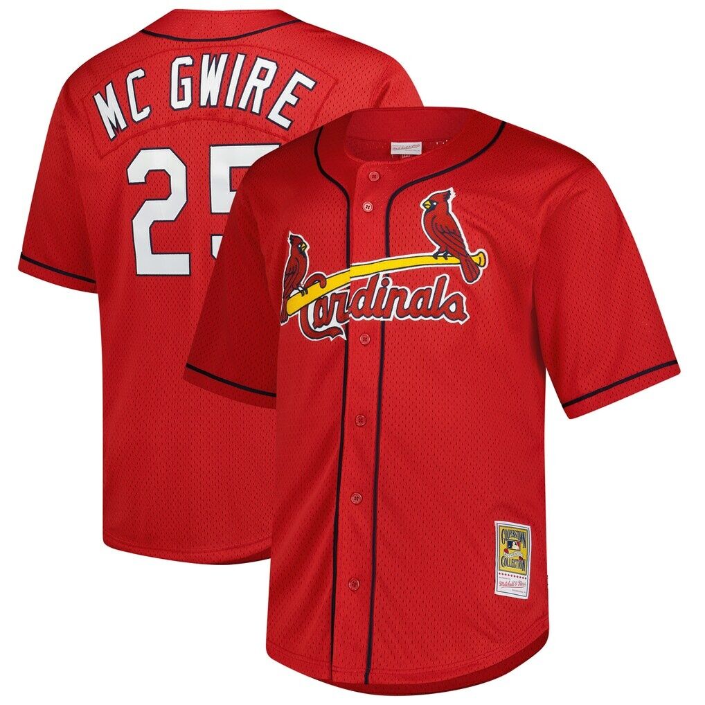 Mark McGwire St. Louis Cardinals Mitchell & Ness Big & Tall Cooperstown Mesh Batting Practice Jersey
