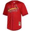 Mark McGwire St. Louis Cardinals Mitchell & Ness Big & Tall Cooperstown Mesh Batting Practice Jersey - Red - Side View