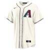 Arizona Diamondbacks Nike Home Custom Replica Jersey - Cream - Side View