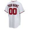 Washington Nationals Nike Home Custom Replica Jersey - White - Detail View