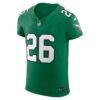 Saquon Barkley Philadelphia Eagles Nike Alternate Vapor F.U.S.E. Elite Jersey - Kelly Green - Side View