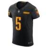 Jayden Daniels Washington Commanders Nike Alternate Vapor F.U.S.E. Elite Jersey - Black - Side View