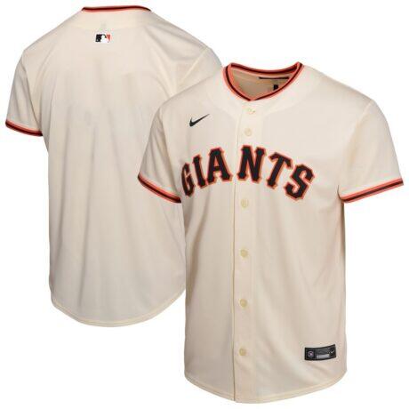San Francisco Giants Nike Youth Home Game Jersey - Cream - Front View