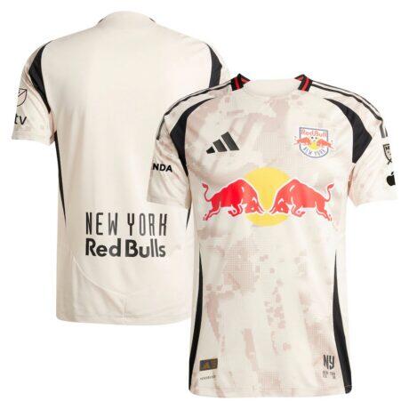 New York Red Bulls adidas 2025 Stone Kit Authentic Jersey - - Side View