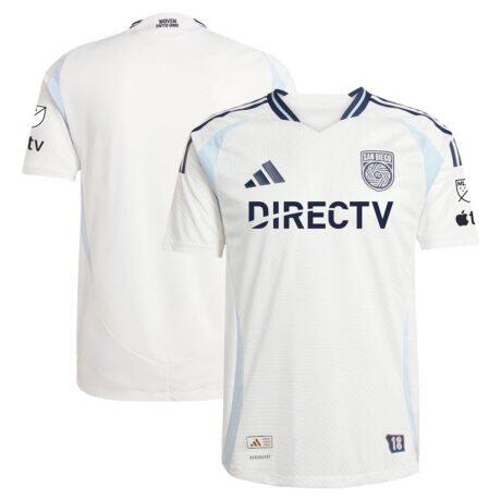 San Diego FC adidas 2025 Woven Into One Authentic Jersey - White - Side View