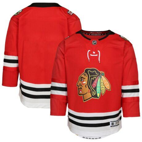 Chicago Blackhawks Youth Centennial Premier Jersey - Red - Front View
