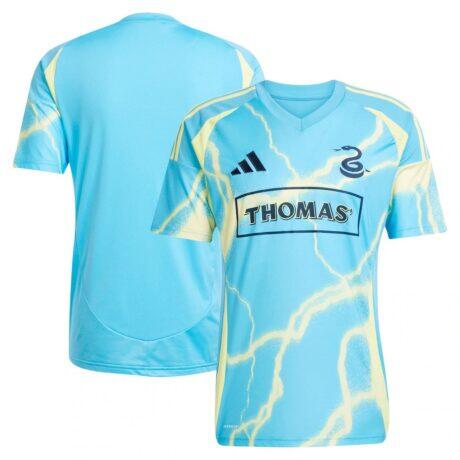 Philadelphia Union adidas 2025 The Voltage Kit Replica Jersey - Blue - Side View