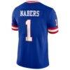Malik Nabers New York Giants Nike Alternate 2 Legacy Vapor Untouchable Limited Jersey - - Detail View