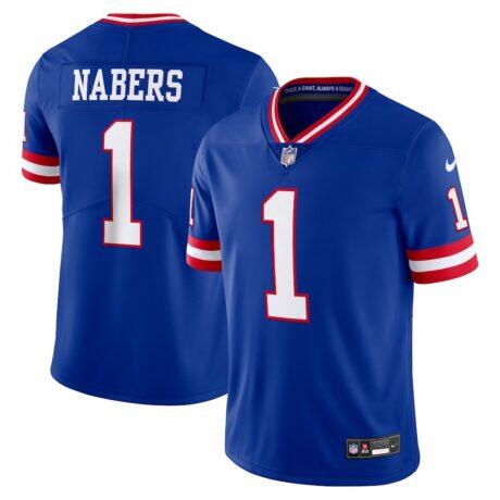 Malik Nabers New York Giants Nike Alternate 2 Legacy Vapor Untouchable Limited Jersey - - Front View
