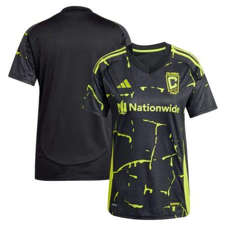 Columbus Crew adidas Women's 2025 The Goosebumps Kit Replica Jersey - Black - Front View
