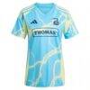 Philadelphia Union adidas Women's 2025 The Voltage Kit Replica Jersey - Blue - Side View