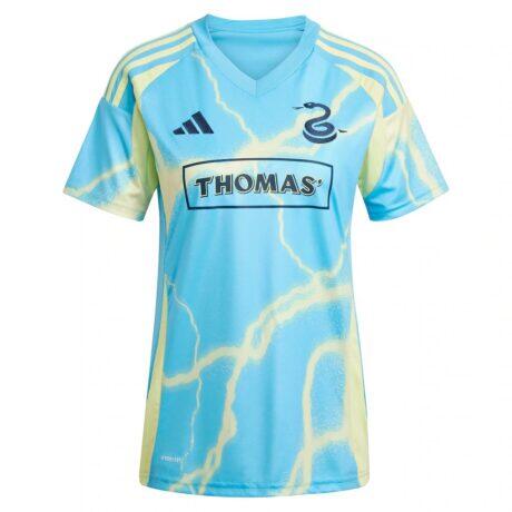 Philadelphia Union adidas Women's 2025 The Voltage Kit Replica Jersey - Blue - Side View
