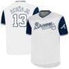 Ronald Acuña Jr. Atlanta Braves Profile Big & Tall Name & Number Jersey - White - Front View