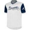 Ronald Acuña Jr. Atlanta Braves Profile Big & Tall Name & Number Jersey - White - Side View