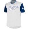 Mookie Betts Los Angeles Dodgers Profile Big & Tall Name & Number Jersey - White - Side View