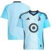 Minnesota United FC adidas Youth 2025 CONVERGENCE Replica Jersey - Blue - Front View