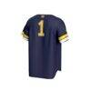 Cal Bears GameDay Greats Youth Pick-A-Player Lightweight Baseball Fashion Jersey - Navy - Detail View