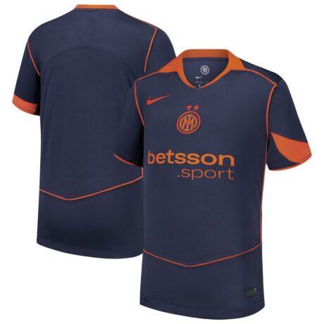 Inter Milan Nike Youth 2025/26 Third Replica Jersey - Blue - Front View