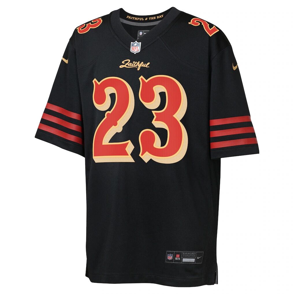 Christian McCaffrey San Francisco 49ers Nike Youth 2025 Rivalries Collection Game Jersey