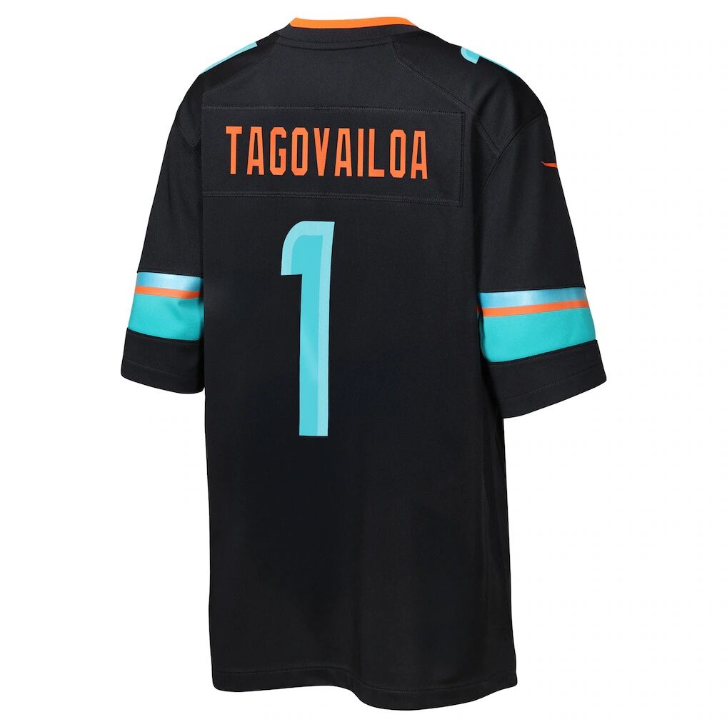 Tua Tagovailoa Miami Dolphins Nike Youth 2025 Rivalries Collection Game Jersey - Pitch Blue