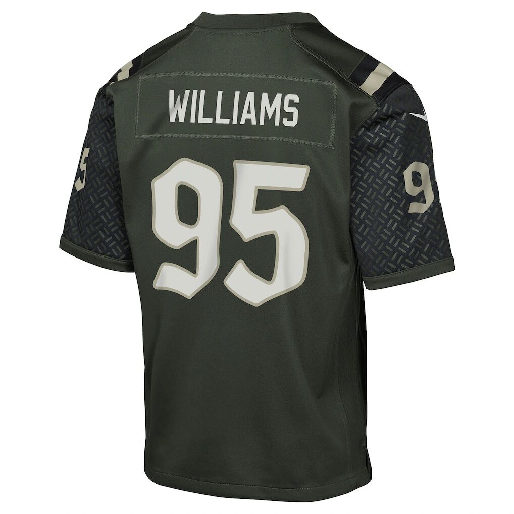 Quinnen Williams New York Jets Nike Youth 2025 Rivalries Collection Game Jersey - Gotham Green